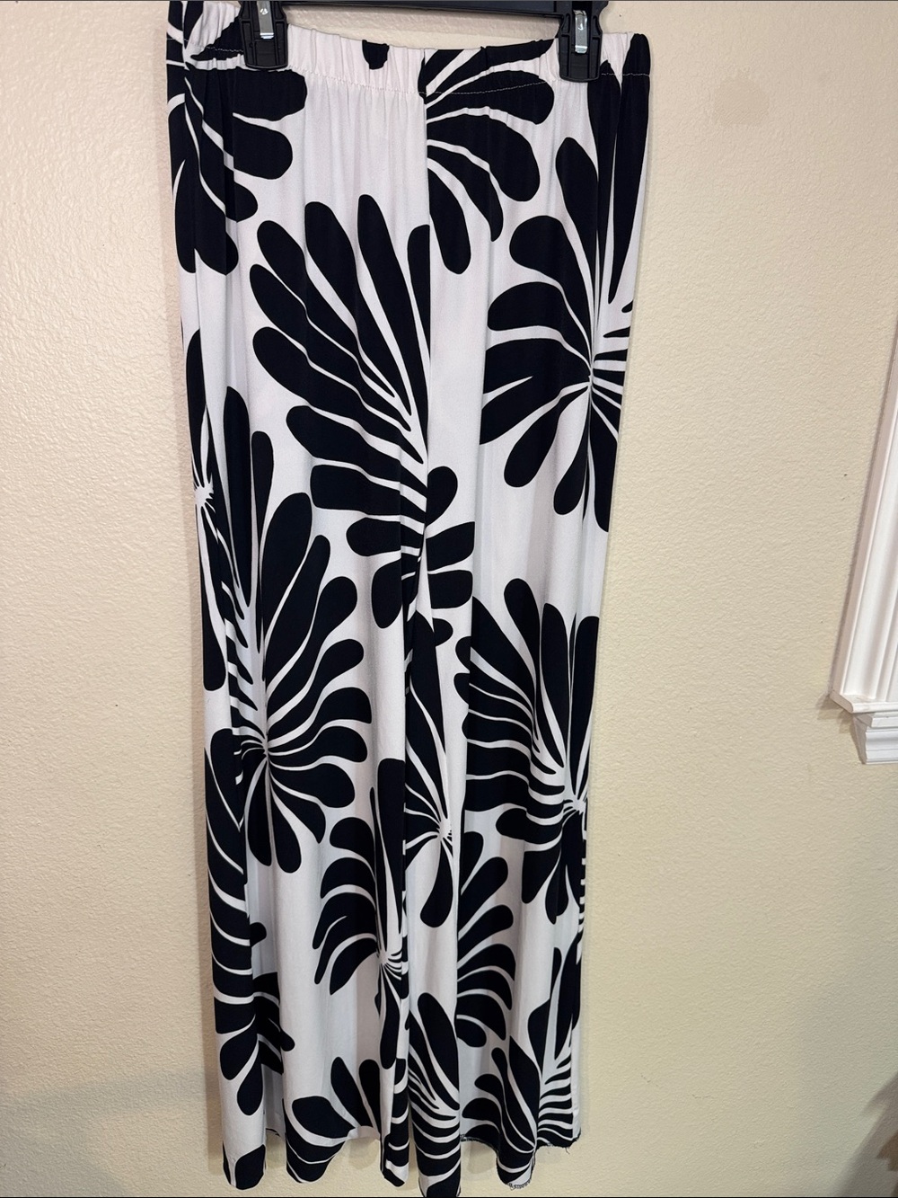 Chico's Black and White Floral Maxi Skirt